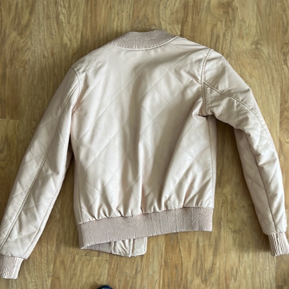 Cavalini Blush Vegan Leather Bomber Jacket - Picture 10 of 10
